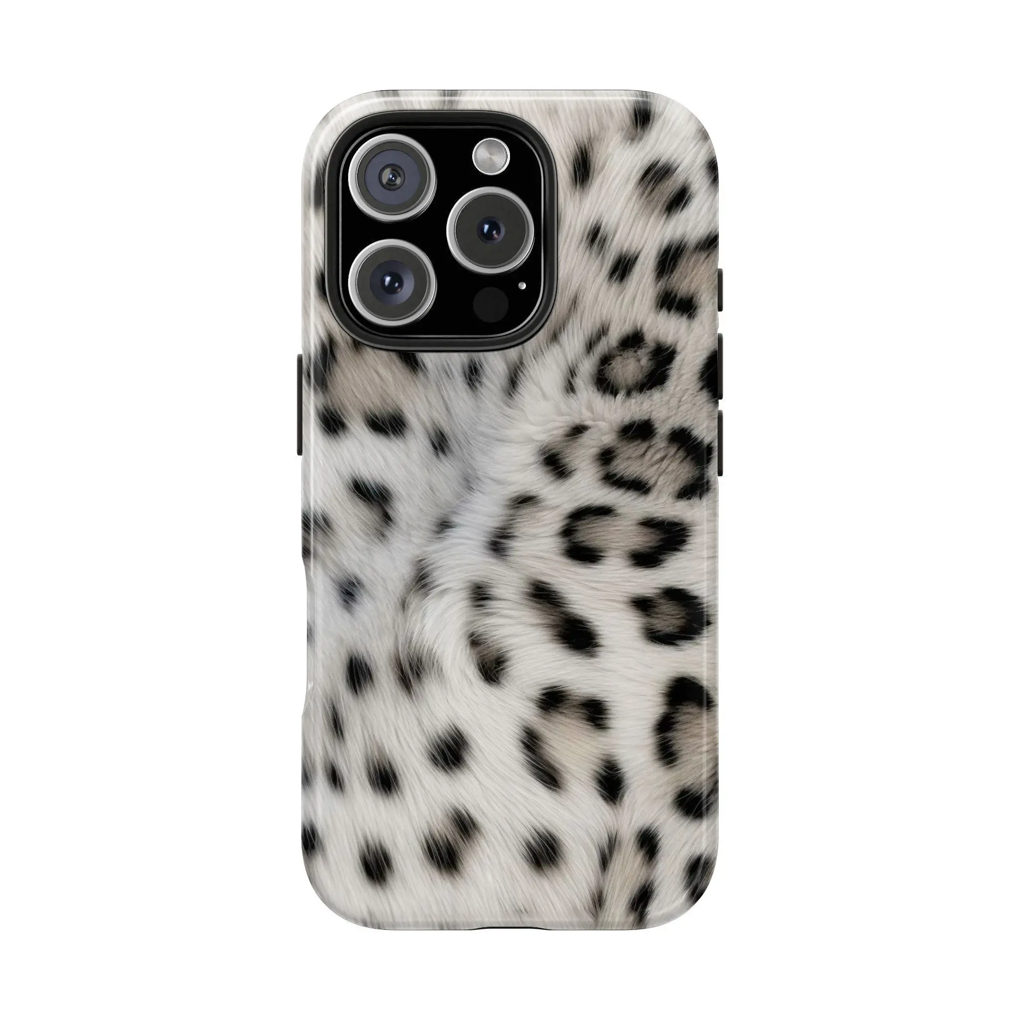 Leopard Print 2-Piece Tough Shockproof Protective Phone Case, Stylish Durable Hard Cover Compatible with iPhone 11-17 & Samsung Galaxy S21-S26