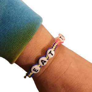 SoulCanvas Collective Eat The Rich Rainbow Thread Bracelet