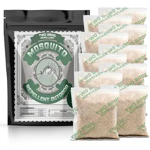 Two Bros. Repellent Mosquito Repellent for Patio/Yard,Insect Deterrent-10P, Black,Pest Control,Gnat&Mosca Repeller Plant Scent Anti-bite