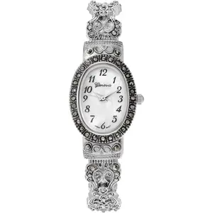 Marcasite Oval  Women's Watch