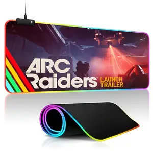 ARC Raiders Mouse Pad Gamer RGB Deskmat Keyboard Mat Gaming Laptops LED Mousepad Desk Protector Anime Mause Mats Desk Accessories