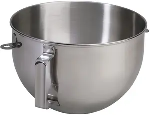KitchenAid 5-Quart Polished Stainless Steel Bowl w/Handle - Wide Bowl | Fits 5-Quart, 6-Quart & 7-Quart KitchenAid Bowl-Lift Stand Mixers