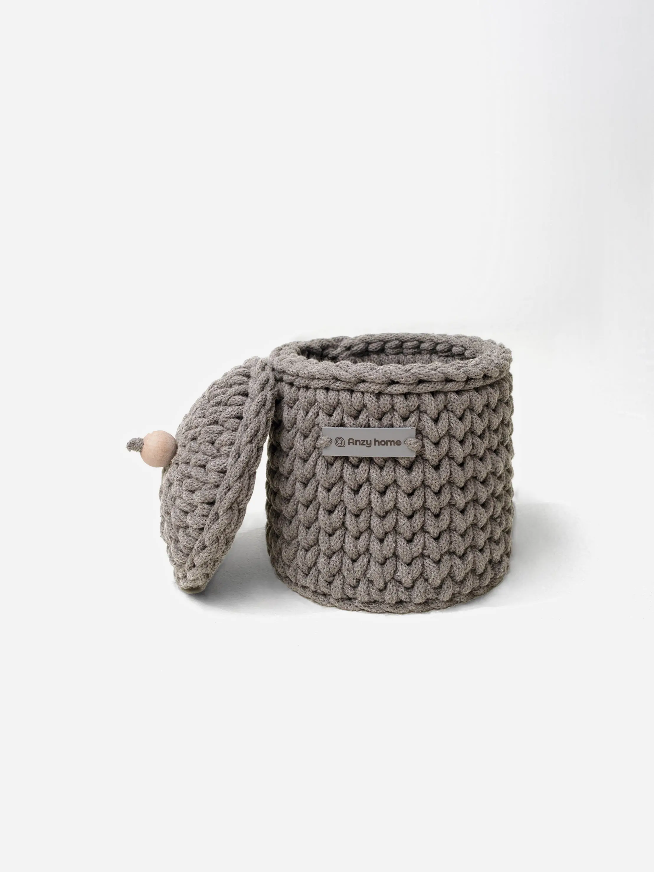 Round Storage Baskets w/ Lid Recycled | US Stock