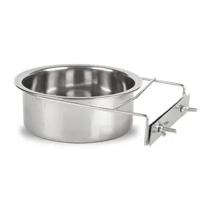 Jeffers Stainless Steel Coop/Kennel Cup with Clamp