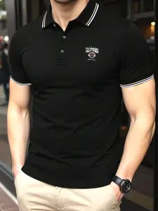 Men's Solid Color Short Sleeve Polo Shirt - Casual & Fashion Everyday Wear