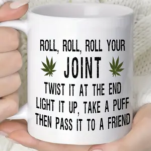 Unique "Roll Your Joints" Ceramic Coffee Mug - Reusable, Dishwasher Safe, Perfect for All Seasons and Gifts/Tea set/Christmas cup/Christmas gift/Holiday gift/Gift for loved ones