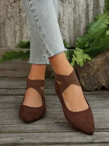 New Women's Pointed Toe Thick Sole Slip-On Loafers, Lightweight Soft Comfortable Casual Shoes for All Seasons Fashion Design