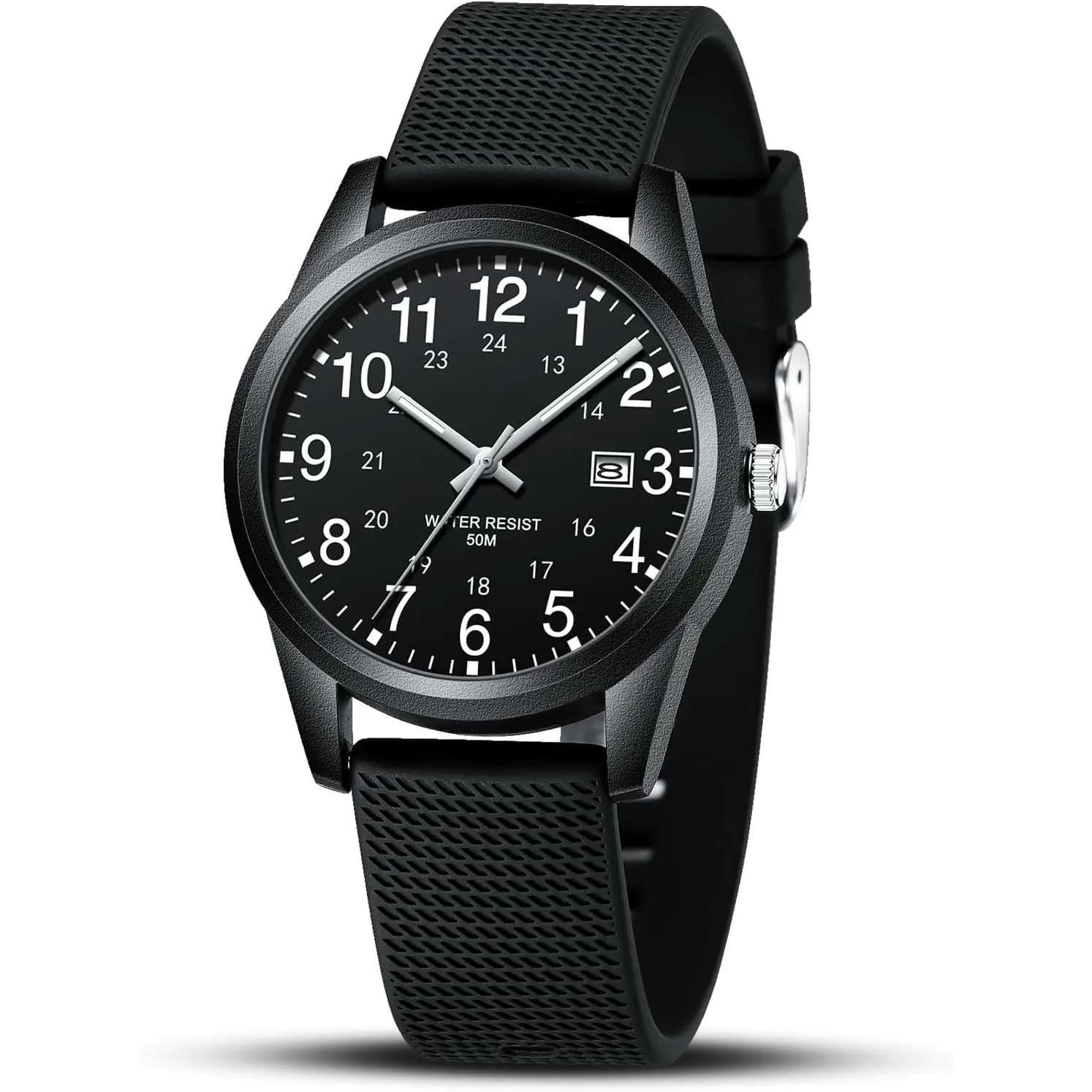 *MWA-LYZ  Mens Watches Analog Quartz Sports Unisex 30M Waterproof Nurse Watch for Men Women Medical Professionals Military Time with Second Hand Glowing Easy to Read Dial