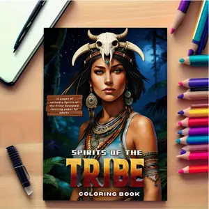 Wild Mystery Coloring Book 24 Sheets, Thick Paper, Perfect for Adults, Family Gatherings, Holiday Decor, Creative Fun, Art Illustrations