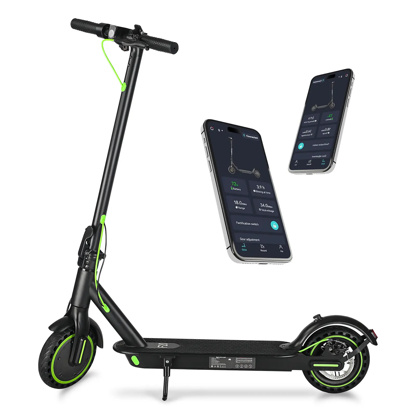 Electric Scooter for Adults, 8.5" Tires, 19Mph, 350WW Motor, 36V 7.8Ah Battery，21Miles Range, Folding E-Scooter with Dual Suspension,APP Control