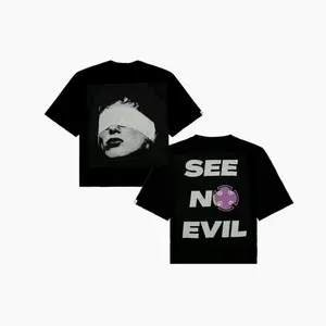 Purpoz See No Evil T-Shirt Cotton Shirt autum shirt fall gift for your boyfriends Lightweight Unisex T-Shirt