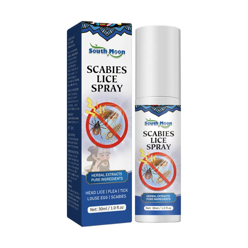 South Moon Head Lice Removal Spray Remove Lice Flea Hair Remove Lice Eggs Crab Louse Sweep Light
