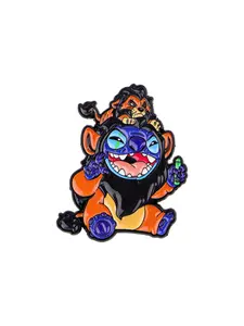 Cute Cartoon Movie Character Enamel Pin, Personalized Zinc Alloy Brooch, Perfect for Backpacks and Accessories, All Seasons, Fashion Accessory