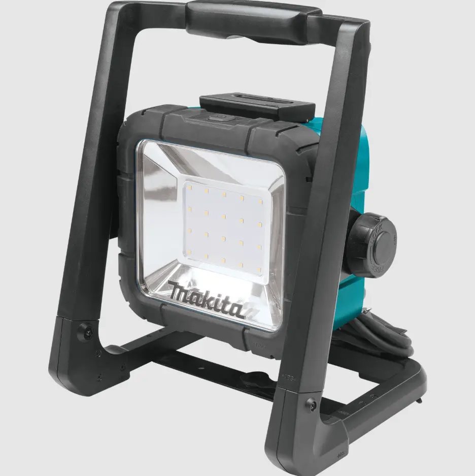 Makita 18V Cordless-Corded LED Flood Light - Compact Bare Tool for Camping, Hiking, Outdoor Sports
