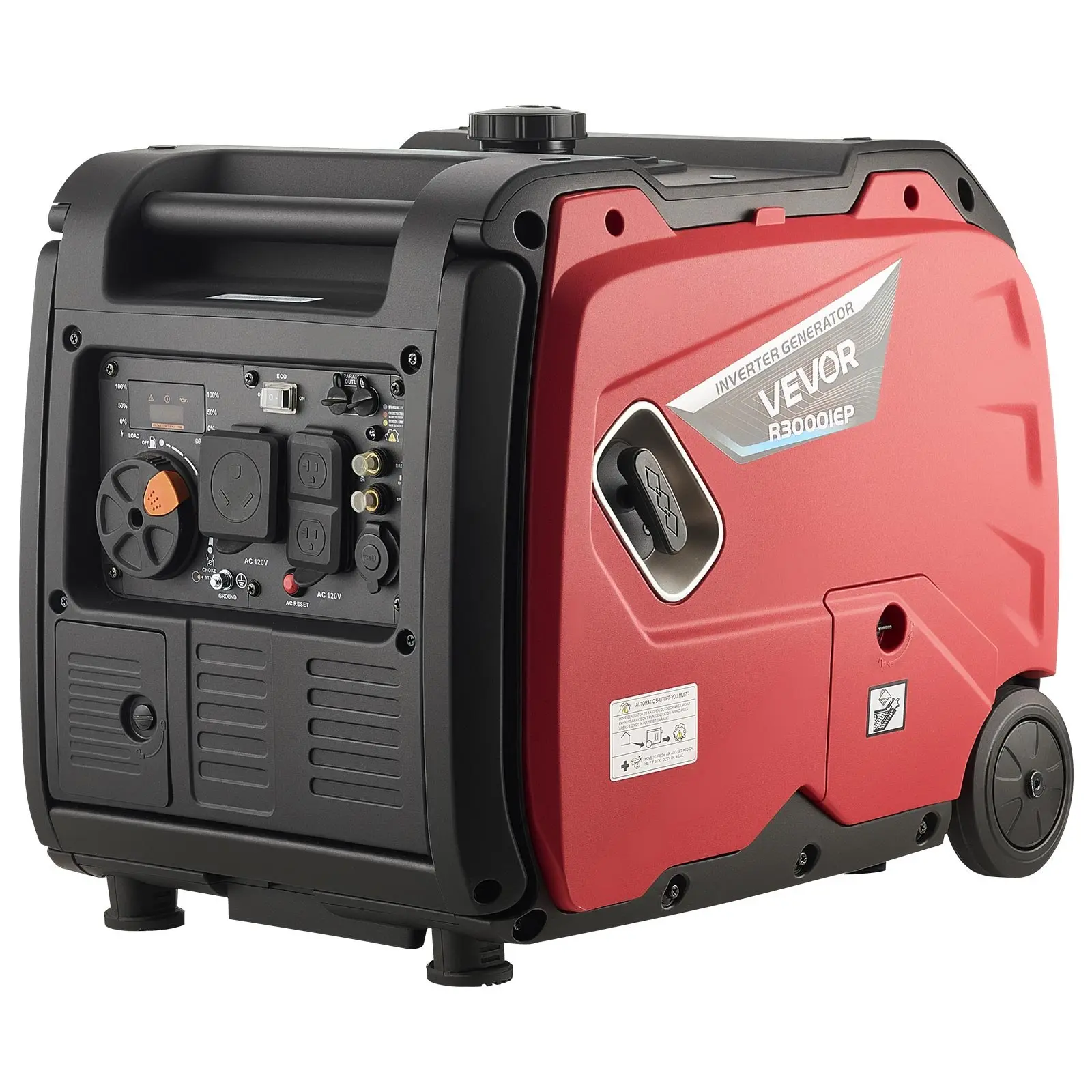 【DealsForYouDays】VEVOR Inverter Generator, 4200W Peak Watt Quiet Inverter Generator, Electric Start Inverters Generators for Home Outdoor, Gas Powered, Stable Power, CO Sensor, RV Ready 8.3A Outlet, Long Run Time