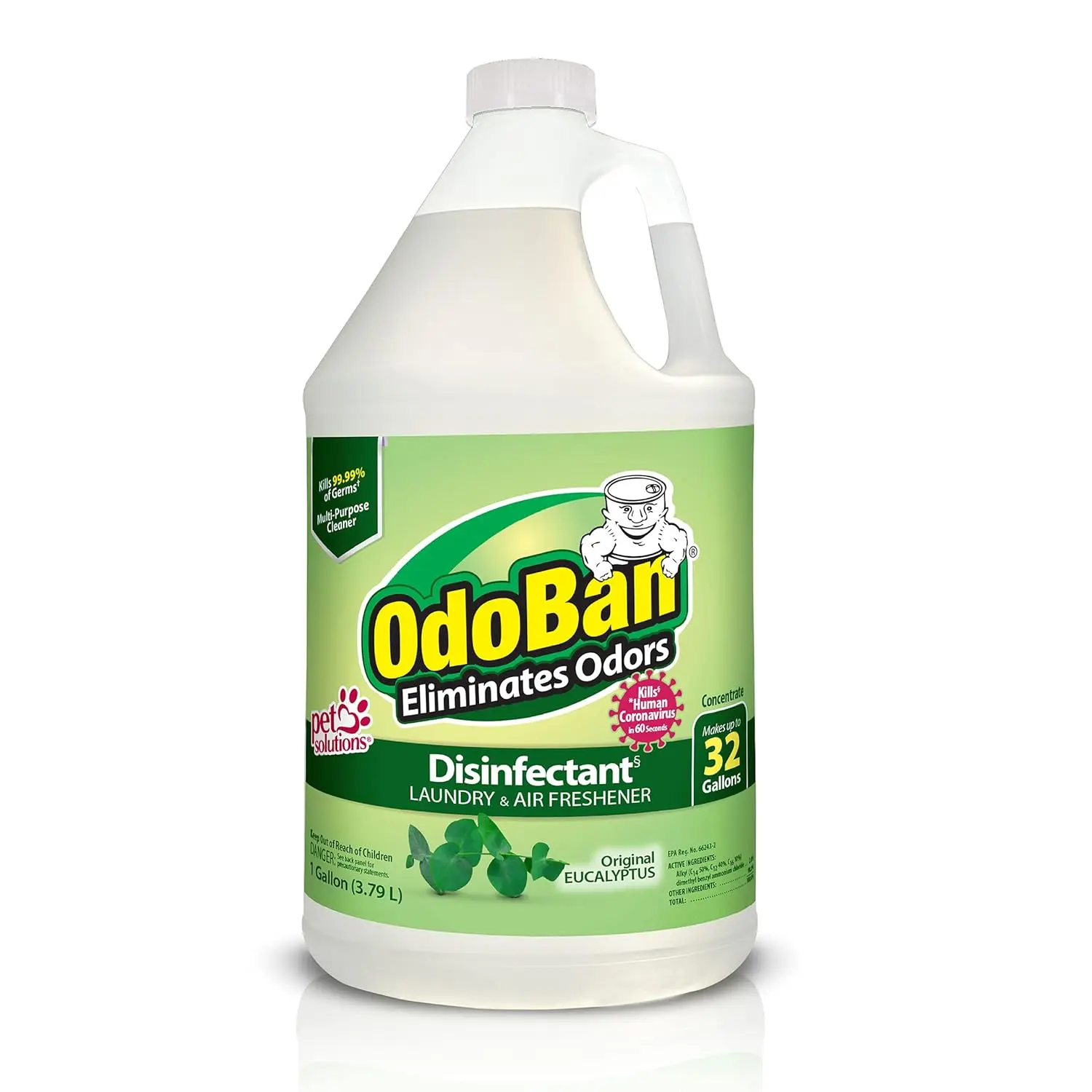 OdoBan Disinfectant Concentrate and Odor Eliminator, Gallon, Original Eucalyptus Scent