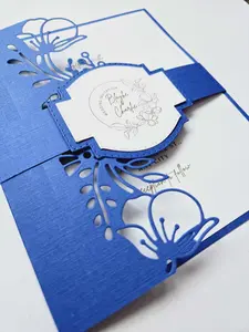 A set 10 pieces of Customized beautiful unique Classy handmade Wedding Invitations, Elegant Invitation with Envelopes