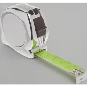 High-Visibility Professional Tape Measure with Inch and Engineer Scale, 25-Feet by 1-Inch Chrome, Durable and Easy-to-Read, Heavy-Duty Construction, Double-Sided Printing for Accurate Measurements