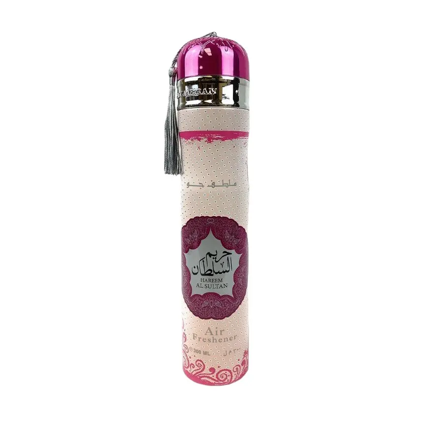 Ard Al Zaafaran Hareem Al Sultan Room Air Freshener Spray - 300ML, Red Apples, Dark Chocolate, Vanilla, Floral Fragrance with Flowers Scent for Home Care
