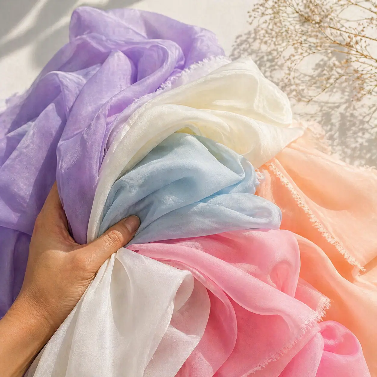 Soft Matte Chiffon Fabric - 60.6in Wide Draping Material for Weddings, Apparel