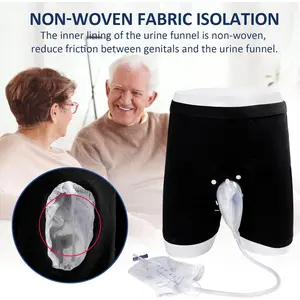 Men's Incontinence Leg Bag Reusable Leak Proof Urine Collection System Portable Comfort Wear Adjustable Straps for Active Lifestyle Day and Night Use Bath Spa Jets