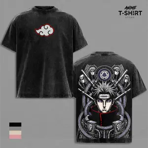 Pain - NRT Vintage Washed Shirt Anime Graphic Tee Akatsuki Leader Streetwear Oversized T Shirt Gift for NRT Fans