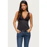 Vikkey Lacey Satin Effect Tank Top