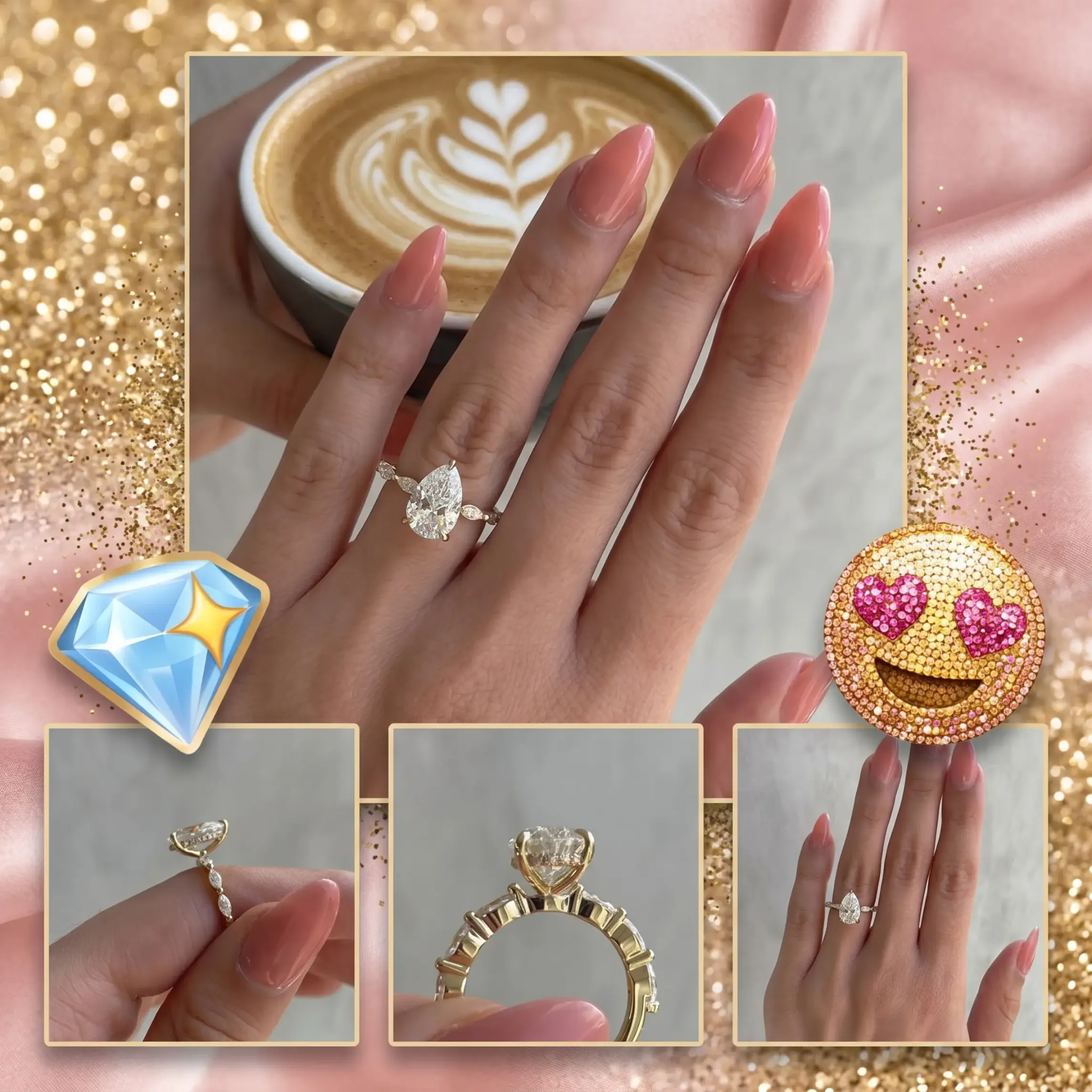 Women's Exquisite Trendy Water Drop Zircon Ring - Simple Large Zircon Fashion Jewelry, Rings for Women, Exquisite Trendy Ring