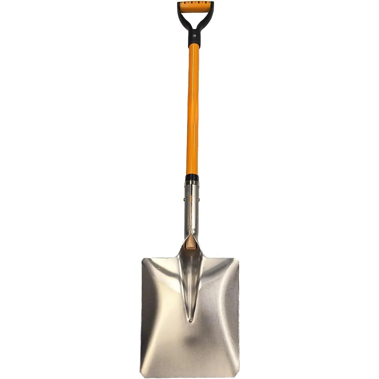 Portable Durable Metal Snow Shovel, Large Scoop, Heavy-Duty Handle (1 Pack), Durable Metal Shovel, Garden