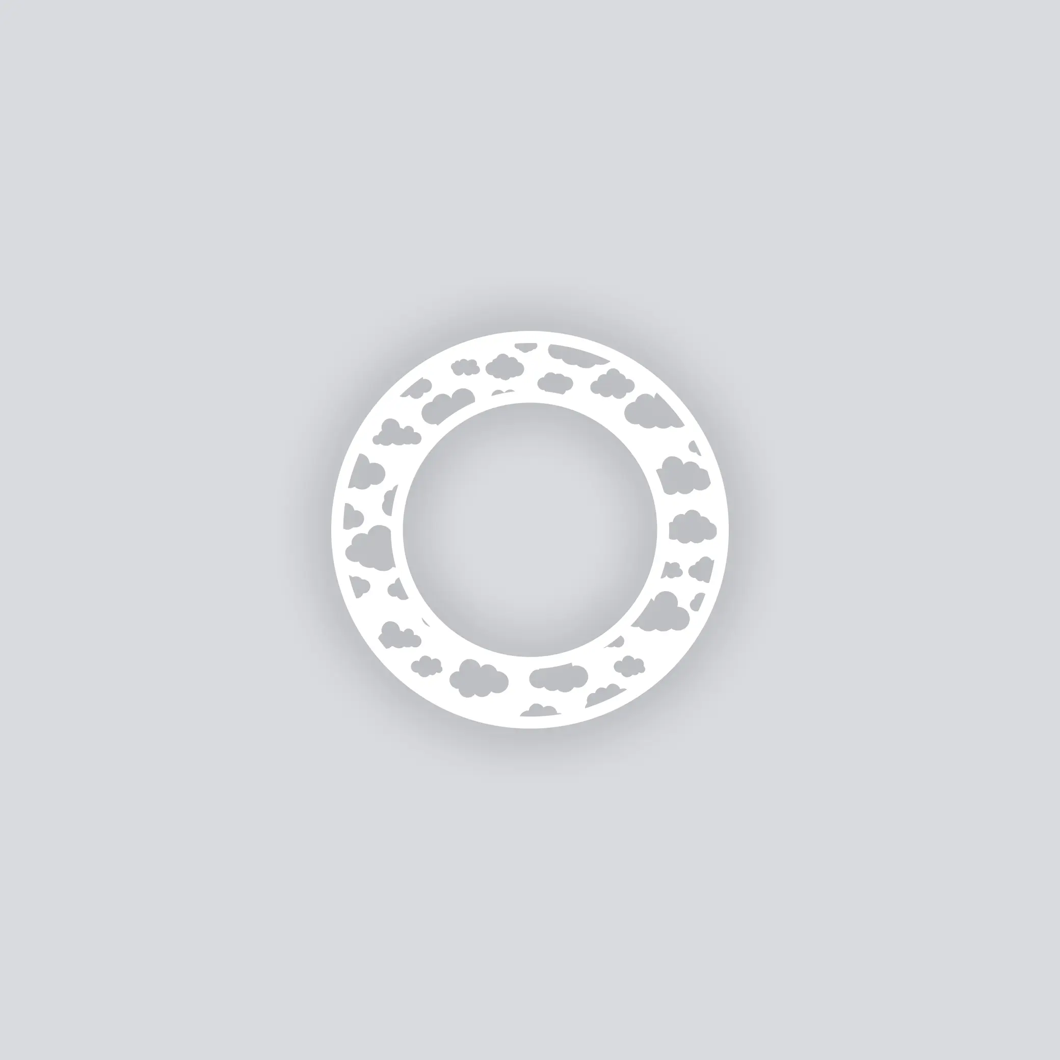 Cotton Clouds Circle Rim Clay Stencil