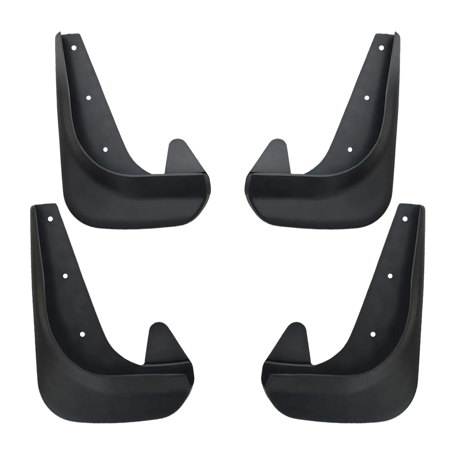4 Pcs Universal Car Mud Flaps, Thick Flexible Splash Guards, Waterproof Scratch Resistant Front & Rear Mudflaps, Black Exterior Accessories for Most Sedans