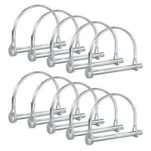 Pack of 10 Trailer Pins Hitch Pins - 2-3/4" x 1/4" (L x W) - Featuring Trailer Hitch Pin Lock, Trailer Coupler Pin and Locking Pins for Farm , Towing, Lawn Equipment