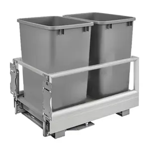 Rev-A-Shelf Double Pullout Kitchen Trash Can 35 Qt Rev-A-Motion, 5149-18DM-217
