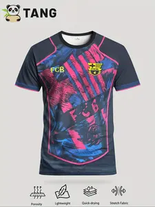 Men's Teen Soccer Jersey & Breathable Sporty T-Shirt, Outdoor Training Casual Top, Suitable for Matches & Daily Wear