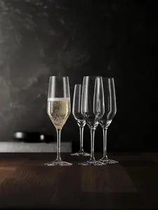 Style Sparkling Wine Glasses Set of 4 - Clear, Elegant Design, Perfect for Celebrations, Dishwasher Safe, Premium Quality Drinkware Gift Set
