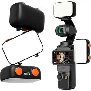 LED Fill Light for DJI OSMO Pocket 3, 800mAh Rechargeable Auxiliary LED Lighting with 6500K 3 Color Temperature and Levels Adjustable, DJI Pocket 3 Accessories Fill Light for Vlog Video Recording