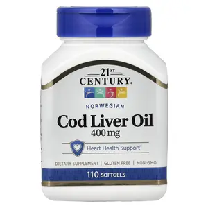 21st Century Norwegian Cod Liver Oil, 400 mg, 110 Softgels