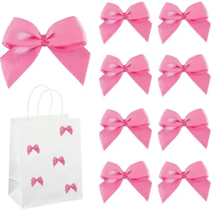 150 count Small Hot  Bows 1.2'' Satin Bows for  Wrapping Mini Bow for  Bags Cakes Balloons  Boxes Envelopes Wedding  Shower Birthday Party Decoration