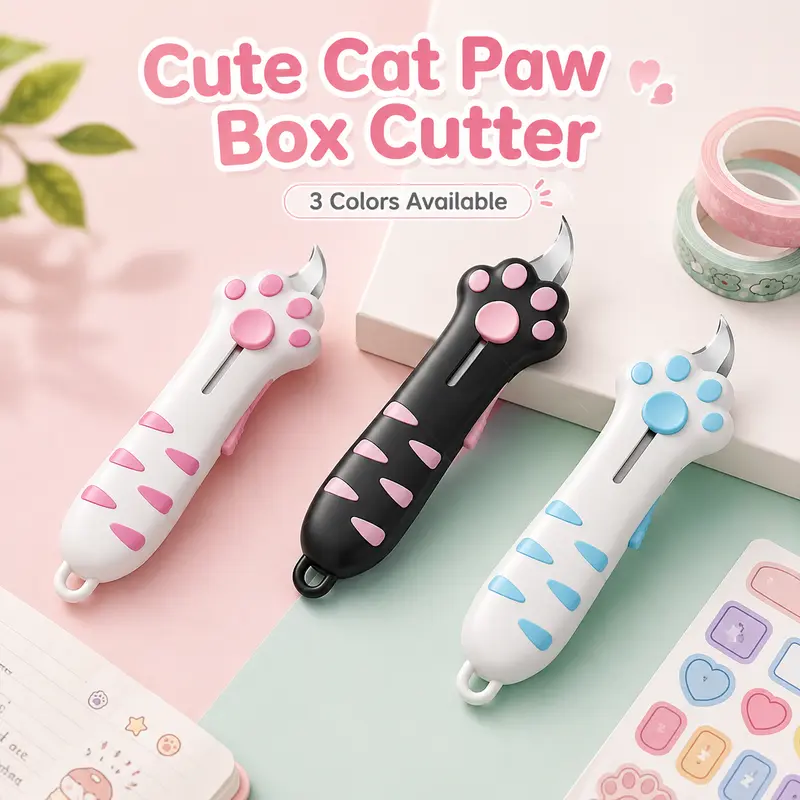 Cute Cat Paw Decorative Cutter - Small Alloy Craft Cutting Tool for Handicrafts and Home Office, Ideal Gift, Scrapbooks - MM2