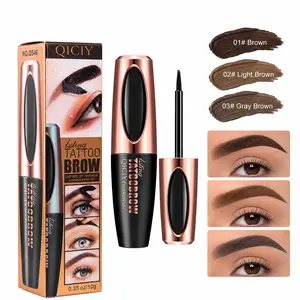 Quick Eyebrow Tint Gel Peel & Dye Brow Gel with Tattoo Card 3 Colors Available Water Resistant Long Lasting Dense Color Beginner Friendly Cruelty Free Tinted Brow Gel