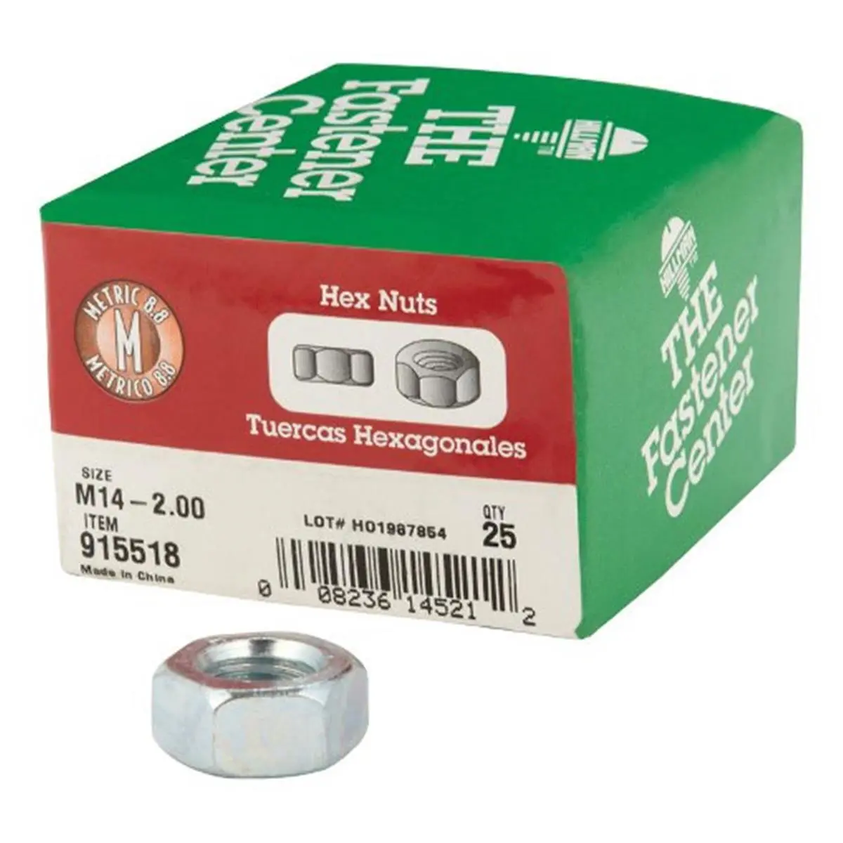 212 MAIN M14-2 Hex Steel Nuts, Box of 25, Water Sports Sailing Hardware Fasteners, Hex Nuts