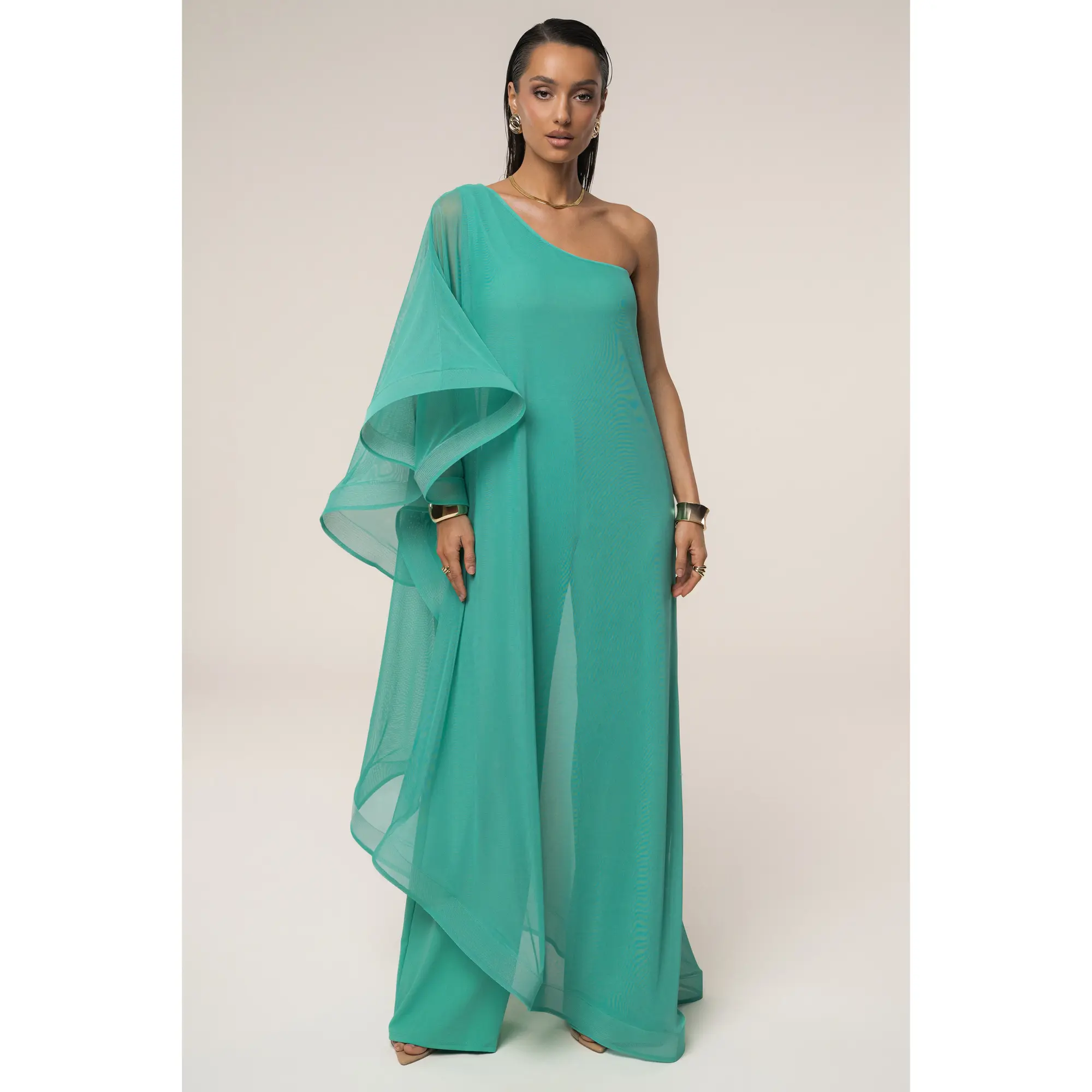 Green New Waves Jumpsuit