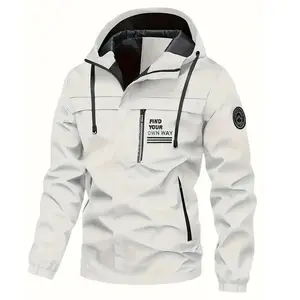 Men's Heavyweight High Mountain Jacket Premium Quality Mountaineering Coat with Hood Removable Brim Zipper Pockets Outdoor Skiing Hiking Snowboarding Parka Machine Washable Winter Jacket Expedition Gear Durable High Quality White Jac waterproof windpro