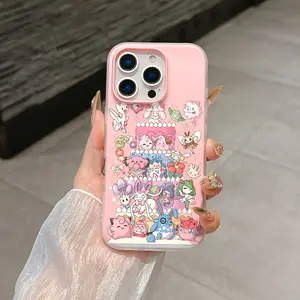 1 cute elf-themed phone case, fashionable and creative trendy iPhone phone case, 2-in-1 double-layer material, dopamine color matching, suitable for iPhone 17 Pro Max, compatible with iPhone 7-17 series/Pro/Pro Max/Plus/Air/E/X/XS/XR Smartphone