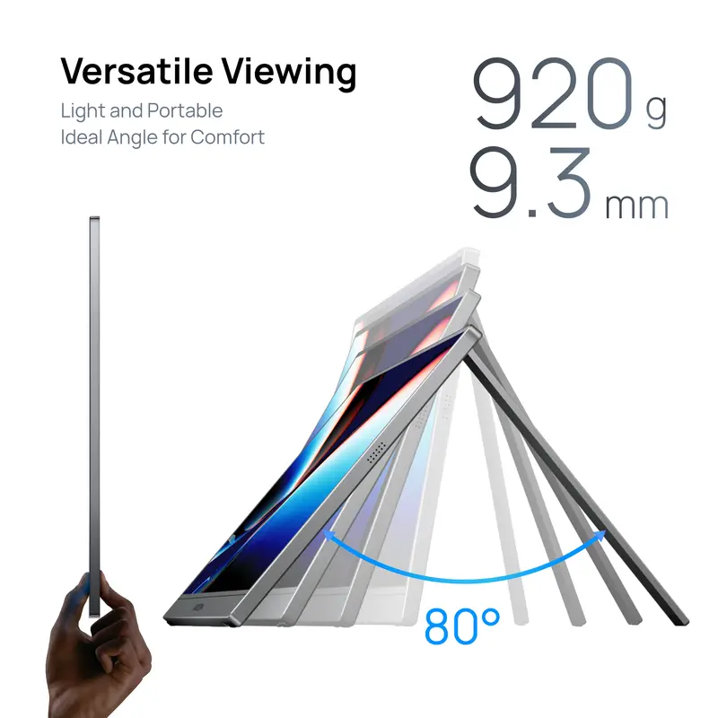 ARZOPA Portable Monitor 16.1"/17.3" FHD 1080P 60Hz/144Hz Laptop Screen Extender for PC Mac Xbox Switch PS5 iPhone IPS Display Computer Display HDR External Screen Game Workfromhome 8