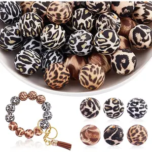 60 count Leopard Print  Beads Kit for , Bracelet & Necklace