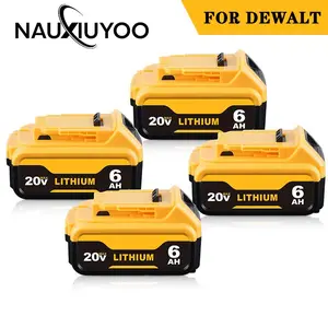 4-pack 20V 6.0Ah Replacement BatteryCompatible with Dewalt 20V Max DCB206-2 DCB-205-2DCD/DCF/DCG/DCS Cordless Tools Lithium-ion  Replacement Battery pro dcb609 dcb606