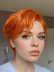 pixie wig black ginger 99j color 13x4 transparent lace pixie cut human hair wigs for women short straight daily party cosplay use hair wig