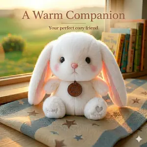 Cute Plush Rabbit Toy Doll, Stress Relief Companion for Work Life, Perfect Birthday Gift, Adorable Stuffed Animal
