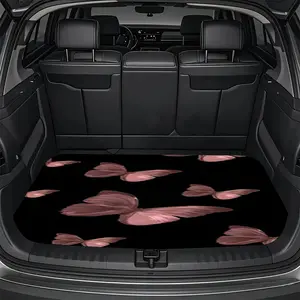 A piece of crystal velvet material with the pattern of Pink Ease Shadow Seal is durable and easy to clean, keeping the vehicle clean and tidy.Upholstery protection for SUVs, trucks and cars-hard-wearing, non-slip, car boot mat Car Floor Mat